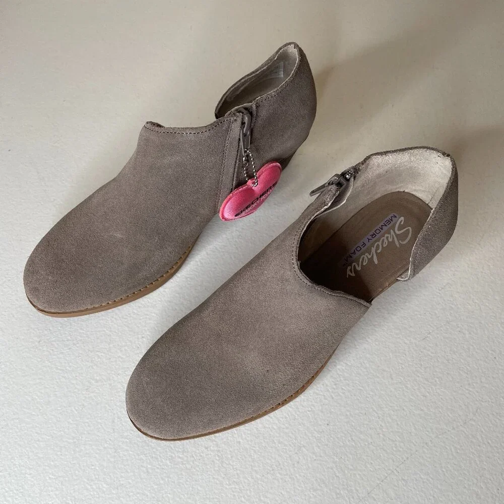 Skechers Lasso Vacinity Suede Ankle Boots Dark Taupe Size 6